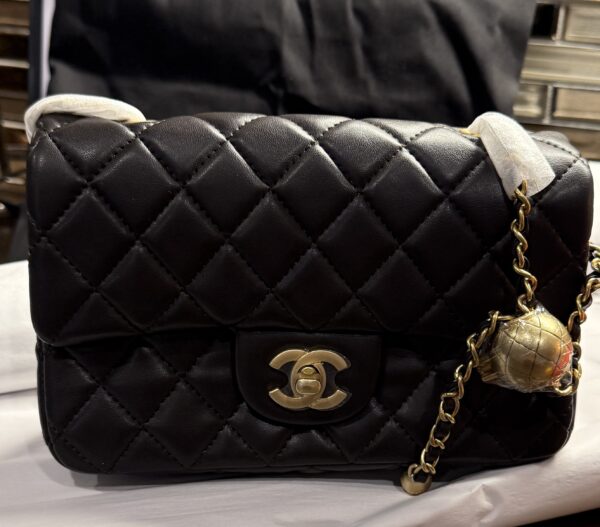 Chanel Quilted Mini Pearl Crush Flap in Chocolate Brown