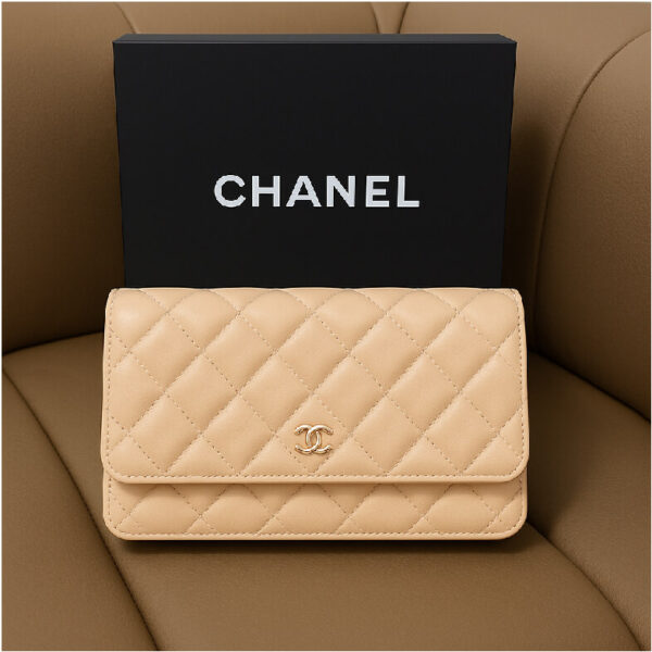 Chanel Wallet on Chain-Tan
